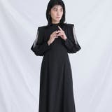 ブラック | ワンピース 体型カバー フォーマルドレス | PourVous