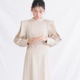 ベージュ | ワンピース 体型カバー フォーマルドレス | PourVous