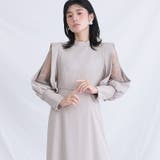 ライトグレー | ワンピース 体型カバー フォーマルドレス | PourVous
