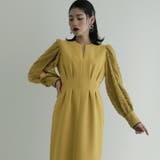 イエロー | ワンピース 体型カバー フォーマルドレス | PourVous