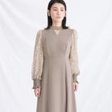 ベージュ | ワンピース フォーマルドレス 体型カバー | PourVous