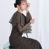 ブラウン | ワンピース 体型カバー フォーマルドレス | PourVous