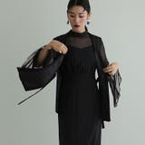 ブラック | ワンピース 体型カバー フォーマルドレス | PourVous