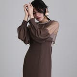 アッシュブラウン | ワンピース フォーマルドレス 体型カバー | PourVous