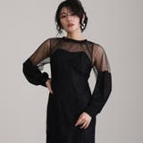ブラック | ワンピース 体型カバー フォーマルドレス | PourVous