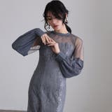 アッシュネイビー | ワンピース 体型カバー フォーマルドレス | PourVous