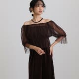 ブラウン | ワンピース 体型カバー フォーマルドレス | PourVous
