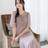 グレージュ | ワンピース 体型カバー フォーマルドレス | PourVous
