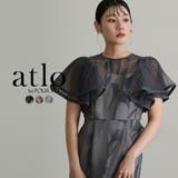 ネイビー | サーキュラー スリーブ フラワー | PourVous