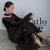 ブラウン | スパークルレース ベロア ワンピース | PourVous