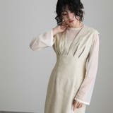 ベージュ | ワンピース 体型カバー フォーマルドレス | PourVous