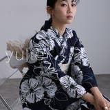 1 モダンネイビー花模様 | 洗える浴衣 レディース 浴衣 | PourVous