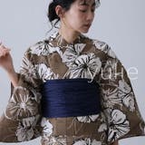 2 モダンベージュ花模様 | 洗える浴衣 レディース 浴衣 | PourVous