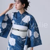 5 ブルー薔薇模様 | 洗える浴衣 レディース 浴衣 | PourVous