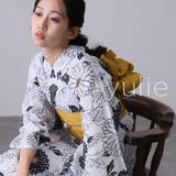 1 ブラック花まつり | 浴衣 洗える浴衣 レディース | PourVous