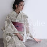 16 縦模様と朝顔 | 浴衣 洗える浴衣 レディース | PourVous