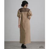 ドットフロッキー パフスリーブ パーティードレス | PourVous | 詳細画像15 