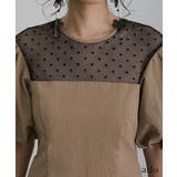 ドットフロッキー パフスリーブ パーティードレス | PourVous | 詳細画像17 