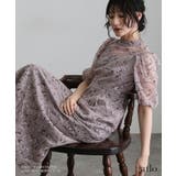 刺繍レース パフスリーブ ワンピース | PourVous | 詳細画像3 