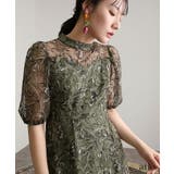 刺繍レース パフスリーブ ワンピース | PourVous | 詳細画像6 