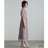 刺繍レース パフスリーブ ワンピース | PourVous | 詳細画像9 