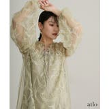 リボン ベルスリーブ エンブロイダリー | PourVous | 詳細画像13 