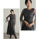 リーフエンブロイダリー バックデザイン パーティードレス | PourVous | 詳細画像13 