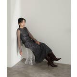 リーフエンブロイダリー バックデザイン パーティードレス | PourVous | 詳細画像14 