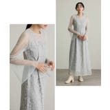 リーフエンブロイダリー バックデザイン パーティードレス | PourVous | 詳細画像16 