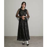 リーフエンブロイダリー バックデザイン パーティードレス | PourVous | 詳細画像6 