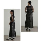 リーフエンブロイダリー バックデザイン パーティードレス | PourVous | 詳細画像7 