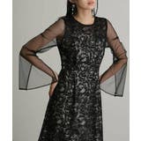 リーフエンブロイダリー バックデザイン パーティードレス | PourVous | 詳細画像8 