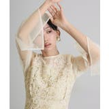 リーフエンブロイダリー バックデザイン パーティードレス | PourVous | 詳細画像9 