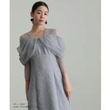 チュールドレープ ジャガード パーティードレス | PourVous | 詳細画像2 