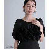 フリルビスチェ ジャカードドレス パーティードレス | PourVous | 詳細画像2 