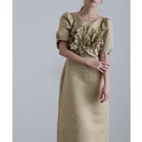 フリルビスチェ ジャカードドレス パーティードレス | PourVous | 詳細画像8 