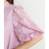 花柄ジャガードランタンスリーブAライン結婚式パーティードレス | PREFERIR | 詳細画像15 