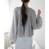 ラメ楊柳バルーンスリーブボレロ | PREFERIR | 詳細画像3 