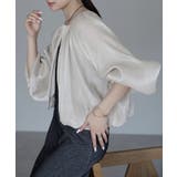 ラメ楊柳バルーンスリーブボレロ | PREFERIR | 詳細画像8 