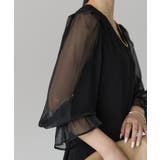 ボリュームシアースリーブAラインVネックドレス | PREFERIR | 詳細画像10 