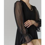 ボリュームシアースリーブAラインVネックドレス | PREFERIR | 詳細画像11 