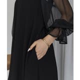 ボリュームシアースリーブAラインVネックドレス | PREFERIR | 詳細画像9 