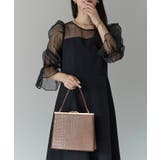 ブラック | シアースリーブフレアードレス | PREFERIR