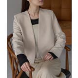 ベージュ | ストレッチショートジャケット | PREFERIR