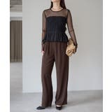 バルーンスリーブブラウス+ワイドパンツ | PREFERIR | 詳細画像19 