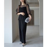 バルーンスリーブブラウス+ワイドパンツ | PREFERIR | 詳細画像27 