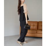 バルーンスリーブブラウス+ワイドパンツ | PREFERIR | 詳細画像3 