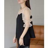 バルーンスリーブブラウス+ワイドパンツ | PREFERIR | 詳細画像5 