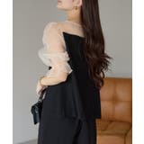 バルーンスリーブブラウス+ワイドパンツ | PREFERIR | 詳細画像7 