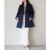 中わた切り替えスタンドカラーAラインハーフコート | PREFERIR | 詳細画像18 